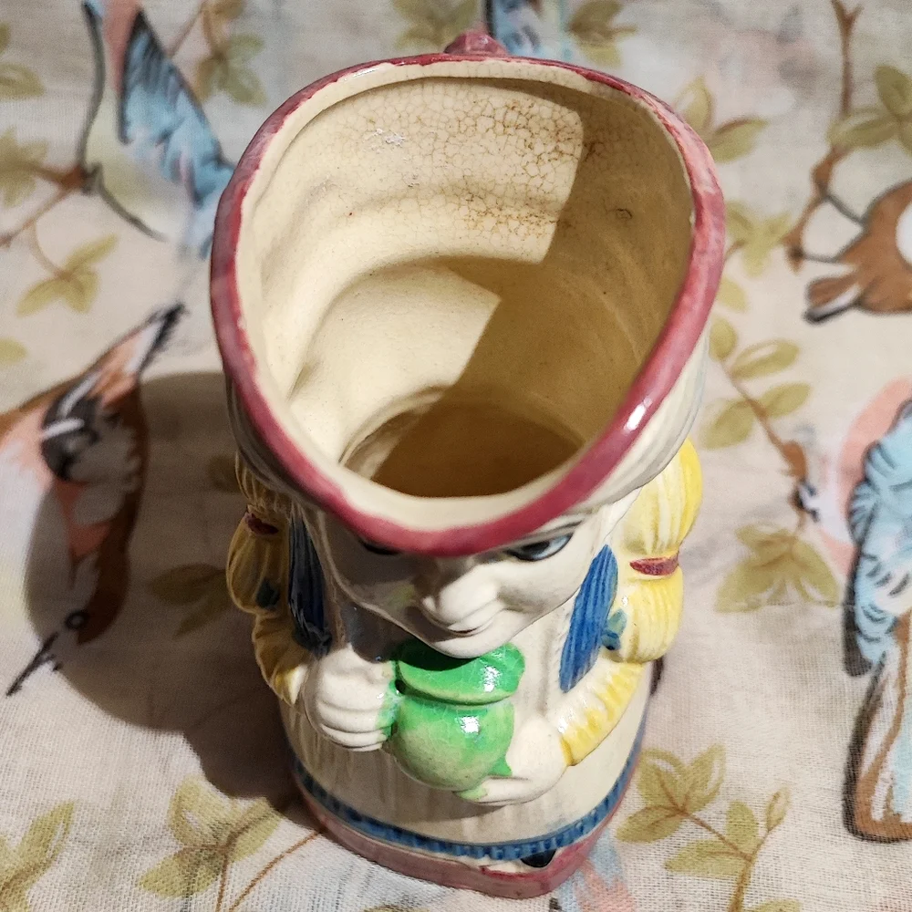 Vintage 1940's Toby Mini Mug Pitcher Jug Barware Colonial Victorian Lady Japan